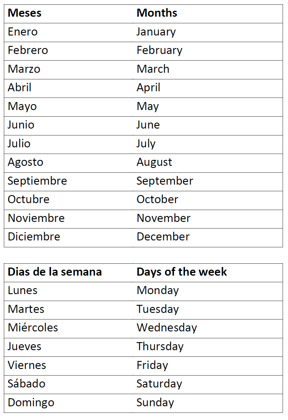 Free Printable Spanish Worksheets Days Of The Week Printable Worksheets
