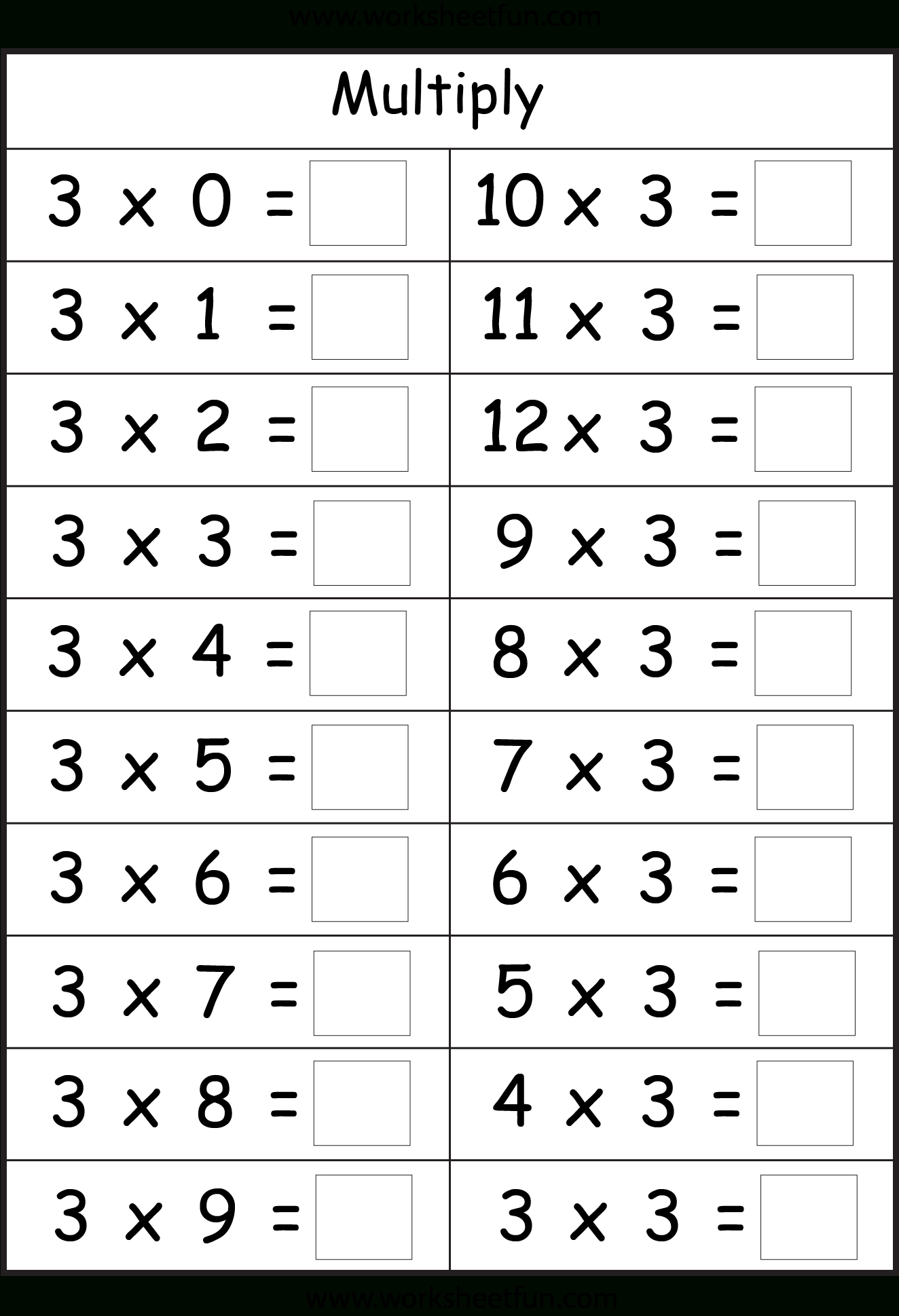 Multiplication Basic Facts – 2, 3, 4, 5, 6, 7, 8 &amp;amp; 9 - Eight | Multiplication 2 Worksheet Printable