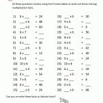 Multiplication Drill Sheets 3Rd Grade | 7Th Grade Math Worksheets Free Printable With Answers