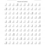 Multiplication Worksheets Printable Numbers Timed Test Problems Math | Timed Math Facts Worksheets Printable