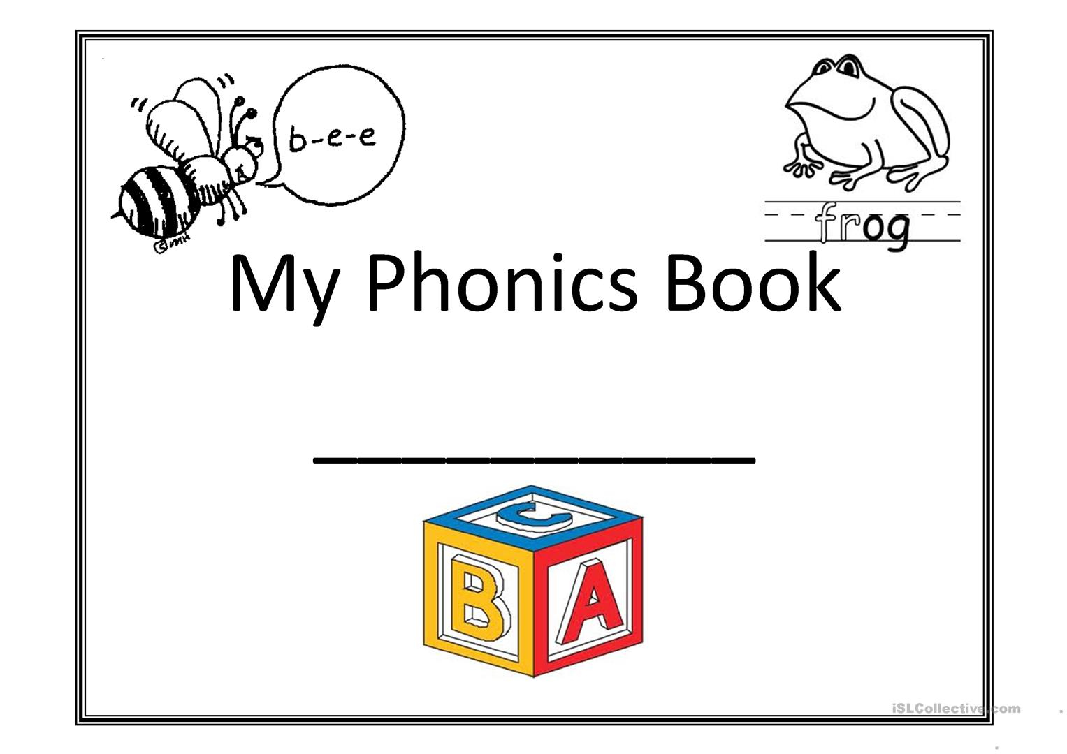 My Phonics Book Worksheet - Free Esl Printable Worksheets Made | Phonics Worksheets For Adults Printable