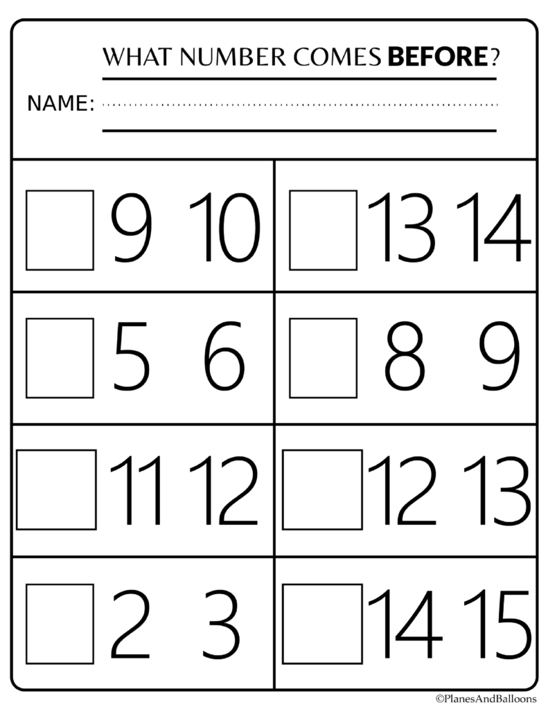 Number Order Kindergarten Free Printable Worksheets: Numbers 1-20 | Printable Children&amp;#039;s Math Worksheets