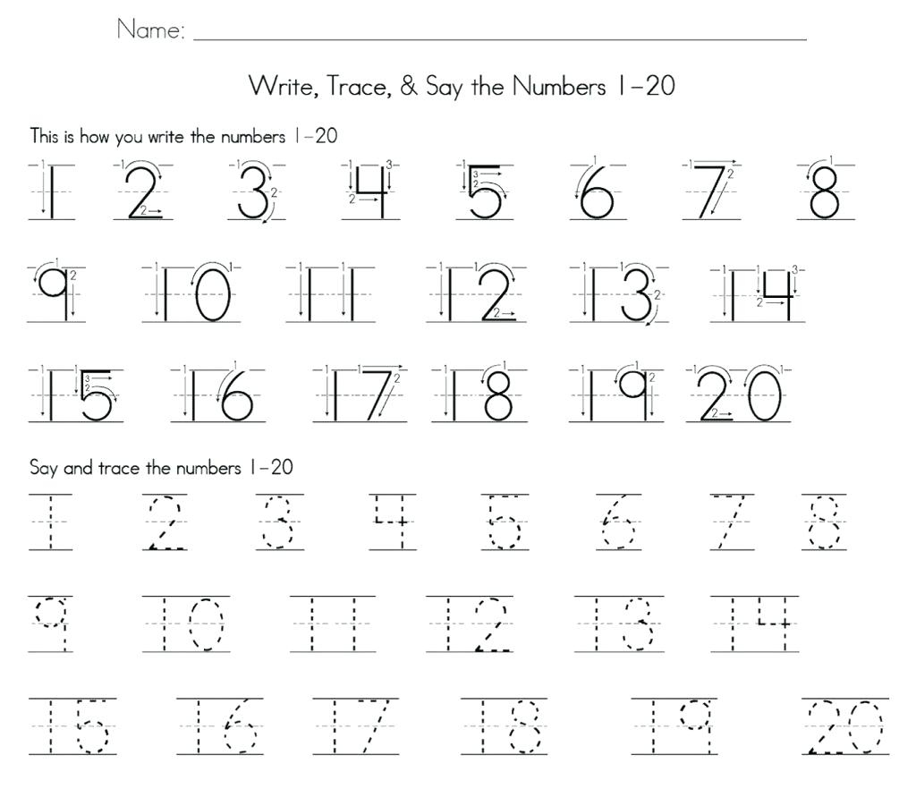 Numbers 1 50 Math Tracing Math Number Worksheets 1 2 For Preschool | Free Printable Number Worksheets