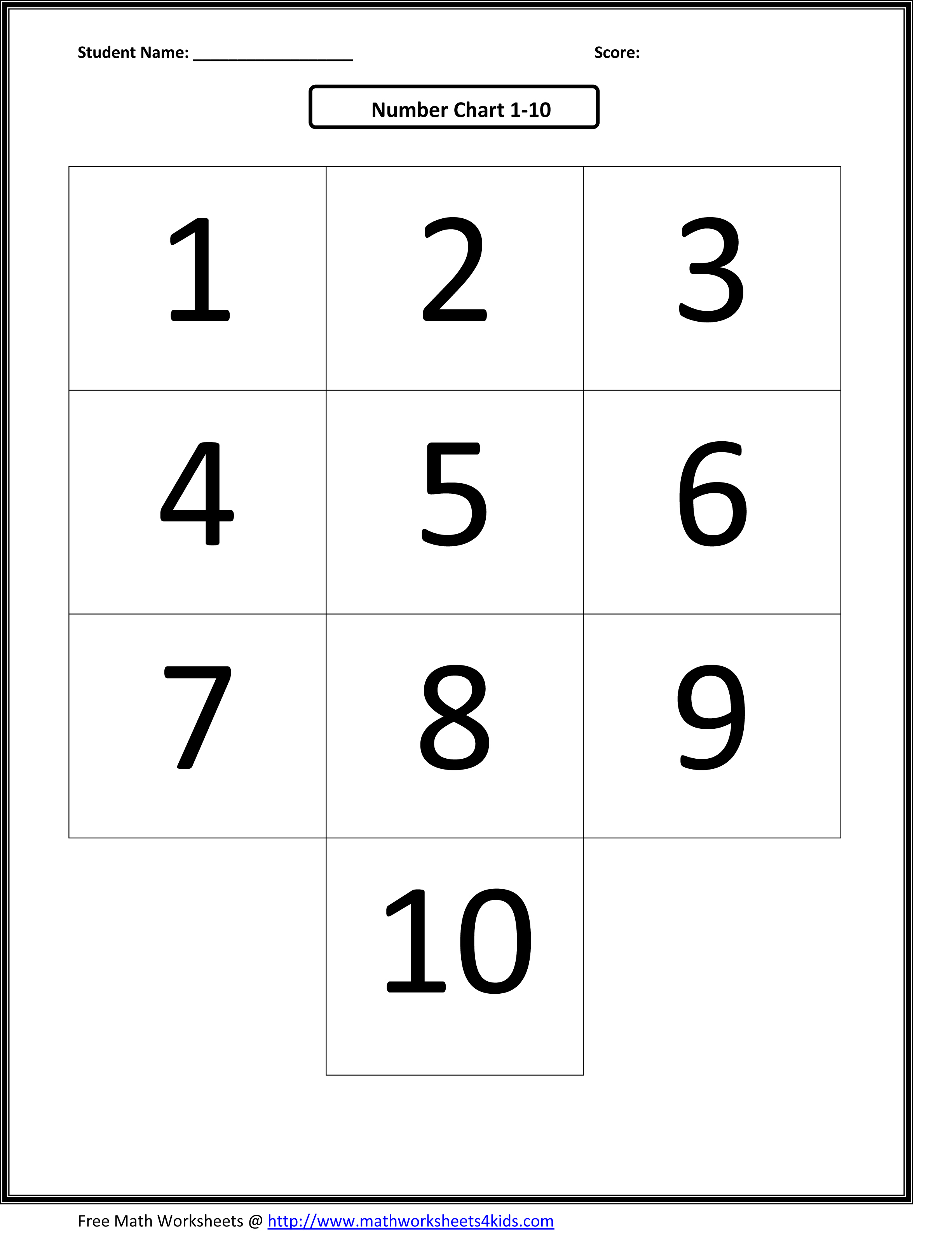 Numbers 1 Through 10 - Karis.sticken.co | Printable Worksheets For Preschoolers On Numbers 1 10