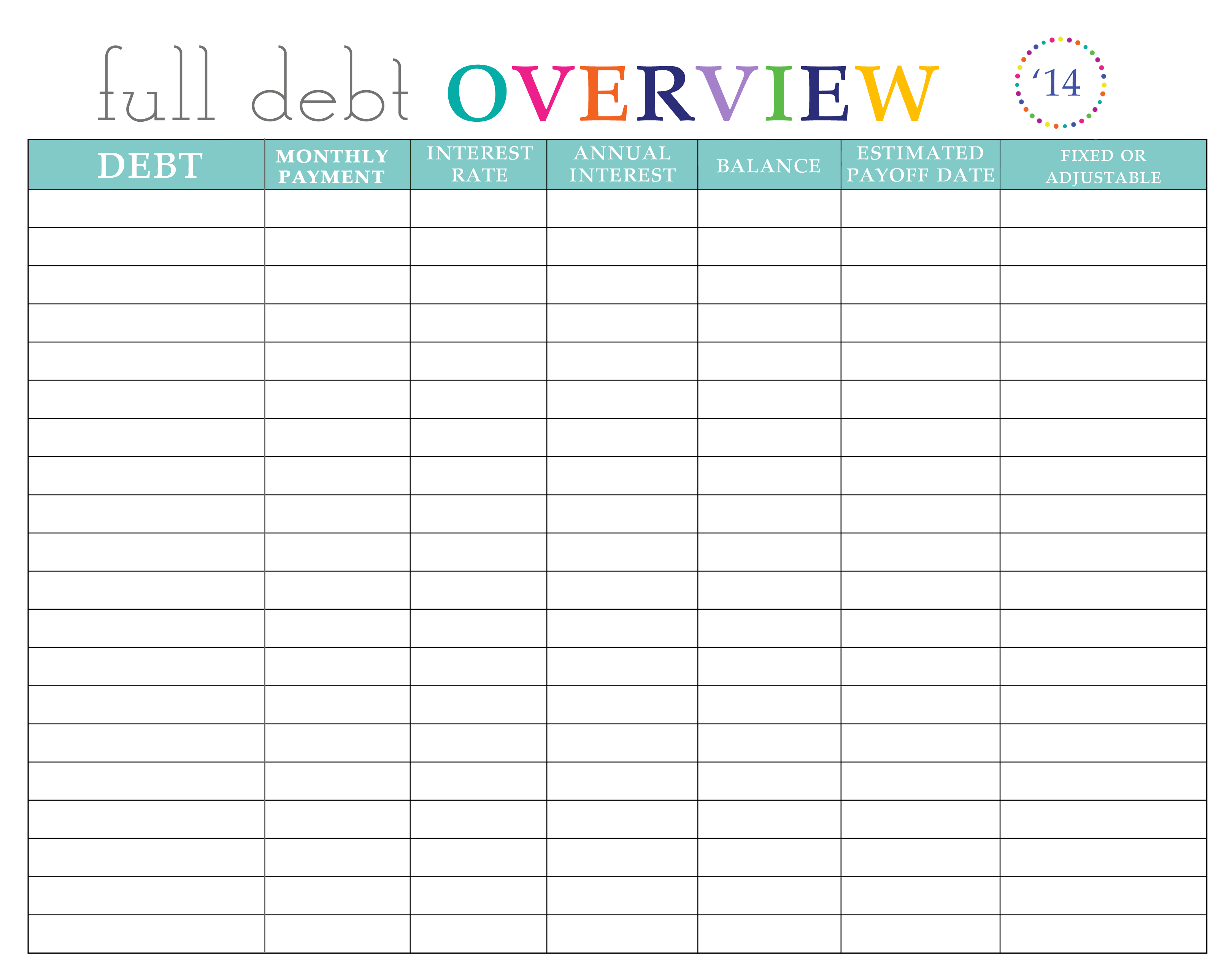 Paying Off Debt Worksheets - Free Printable Debt Payoff Worksheet | Debt Worksheet Printable