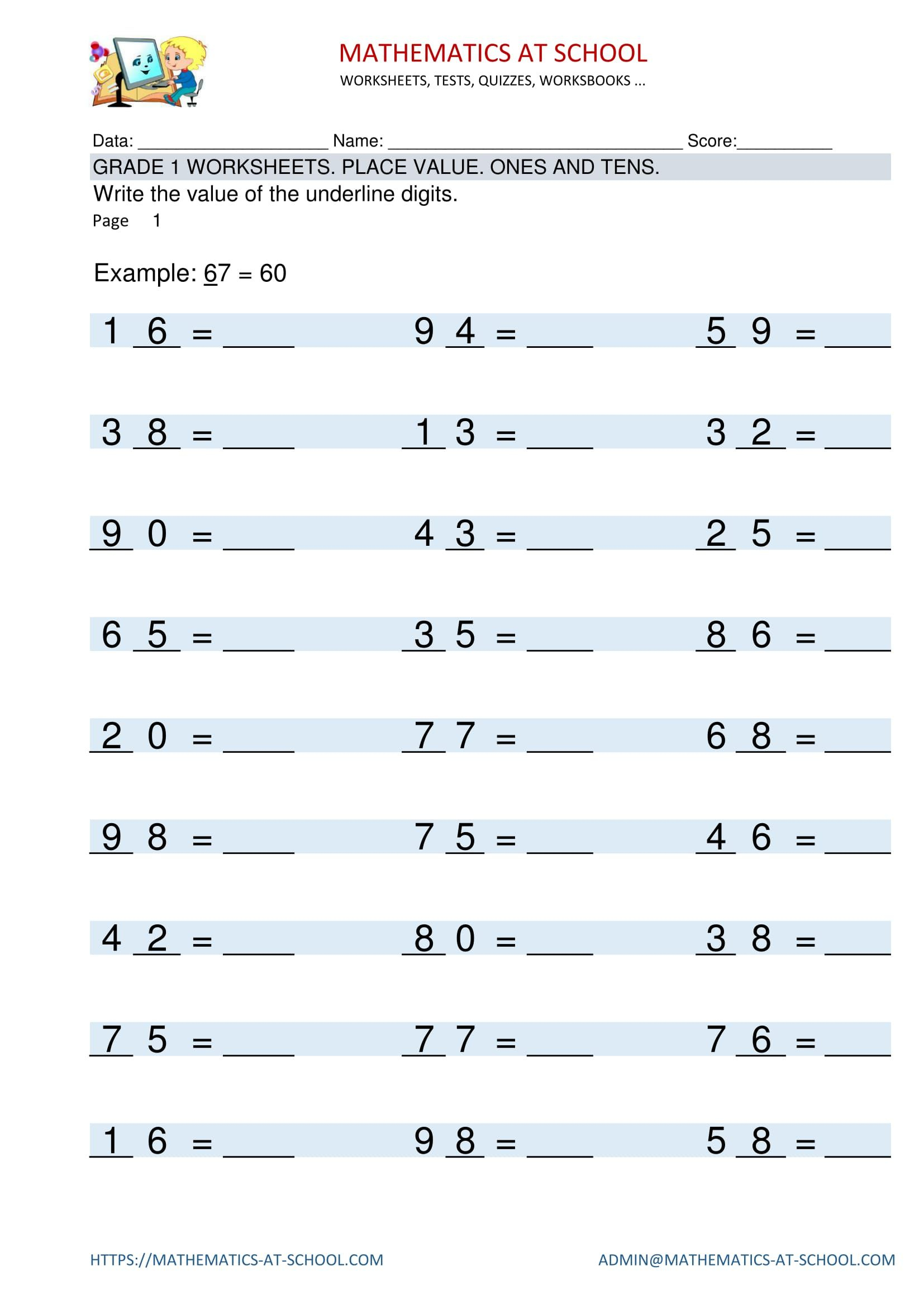 Pinmathematics School On Grade 1 Maths Worksheets. Free | 4Th Grade Math Worksheets Printable Pdf