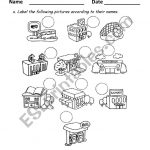Places At Town   Esl Worksheetandresdomingo | Places In Town Worksheets Printables