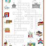 Places In Town Crossword Puzzle Worksheet   Free Esl Printable | Places In Town Worksheets Printables