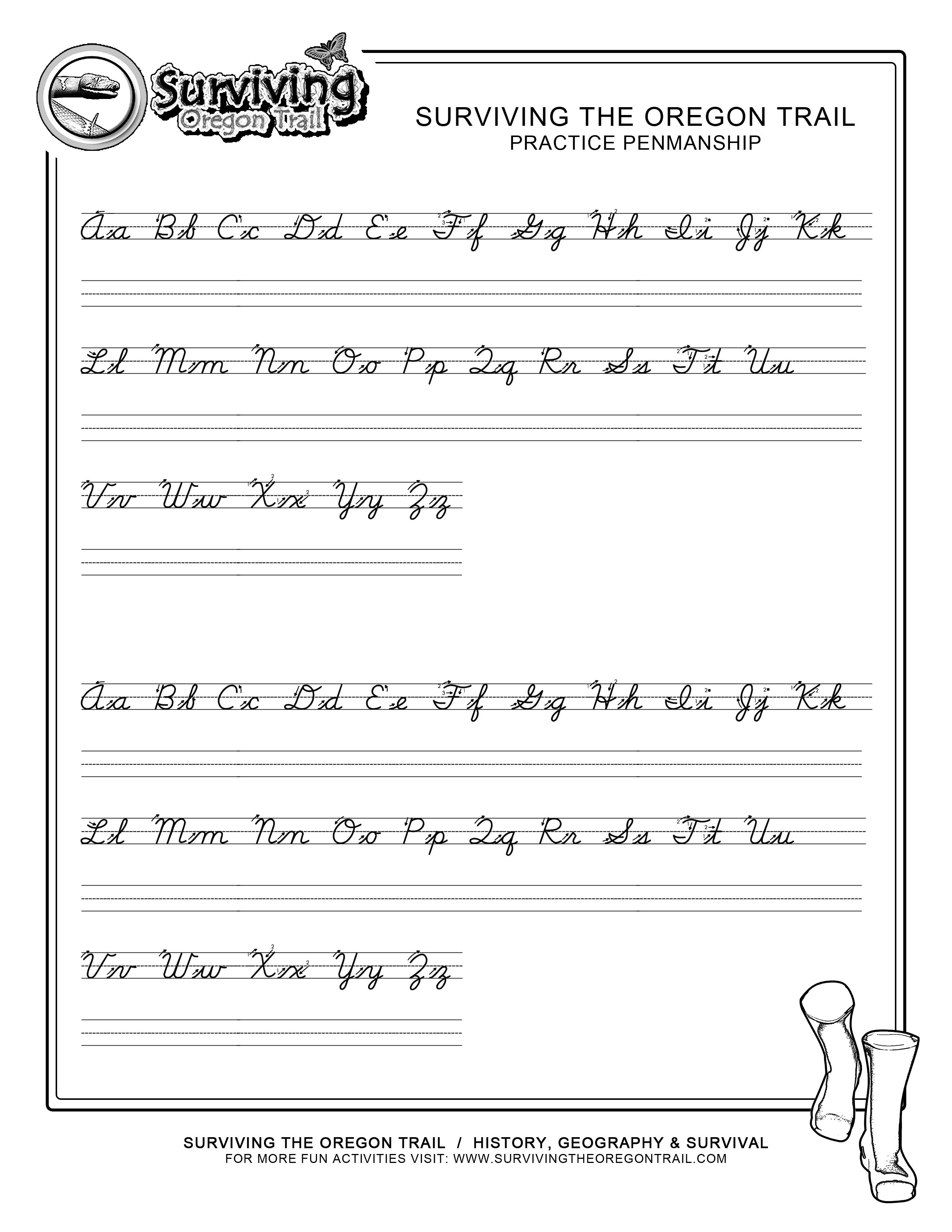 Practice Penmanship – Free Abc&amp;#039;s Printable Cursive Writing Worksheet | Free Printable Writing Worksheets