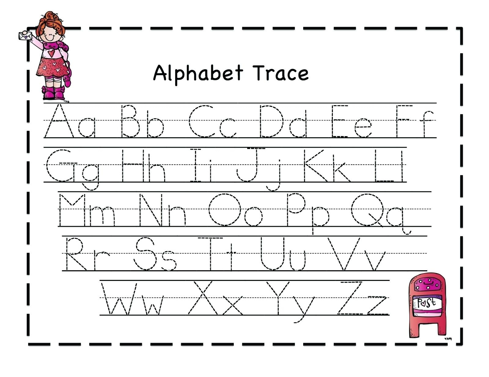 Pre K Letter Tracing Worksheets A With Pre Kindergarten Alphabet | Free Printable Abc Tracing Worksheets