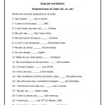 Preposition Exercises   Koran.sticken.co | Printable Preposition Worksheets