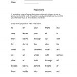 Preposition Worksheets | Prepositional Phrase Worksheet   Download | Printable Preposition Worksheets