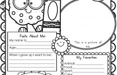 All About Me Worksheet Preschool Printable