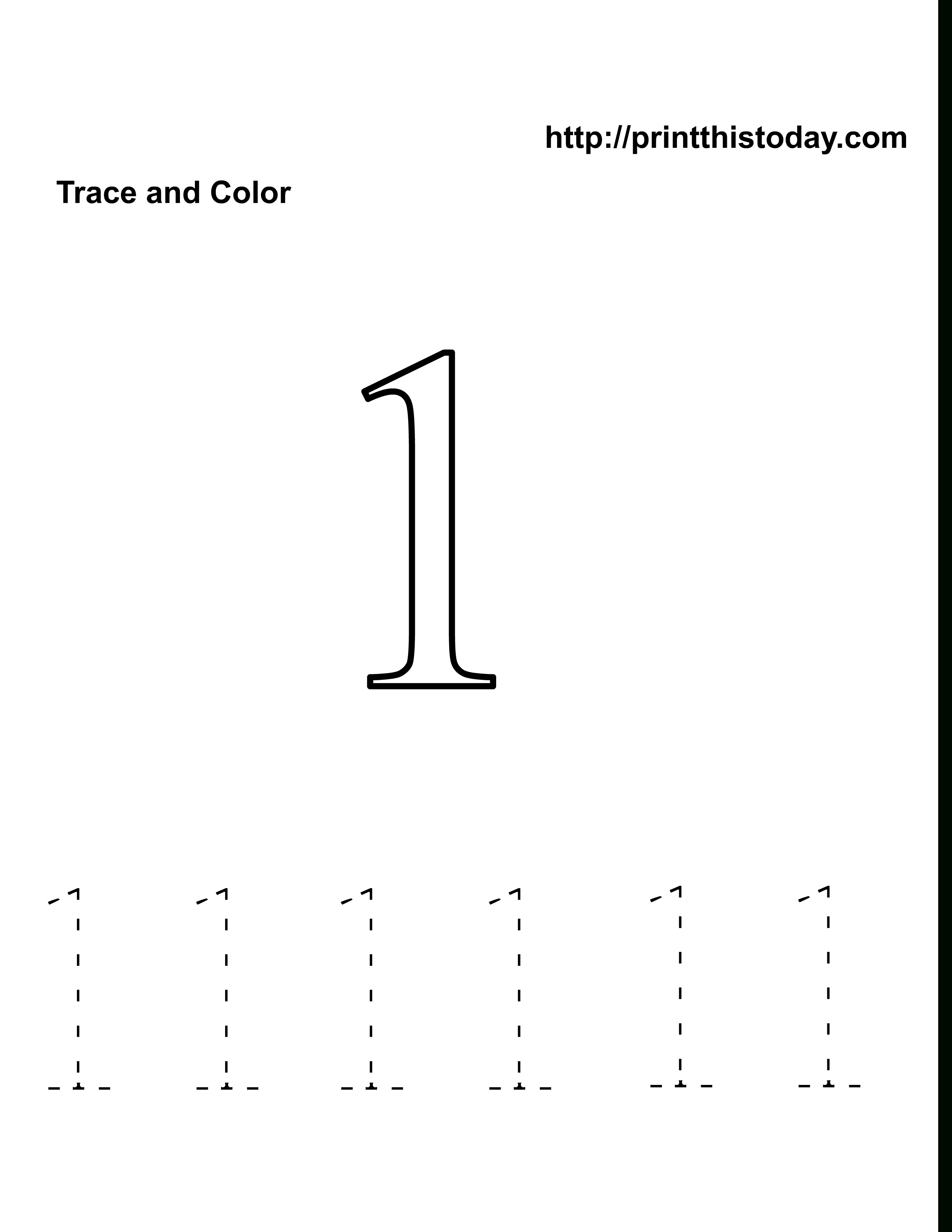 Preschool Number One Worksheet | Number 1 Tracing Worksheets | Home | Number One Worksheet Preschool Printable Activities
