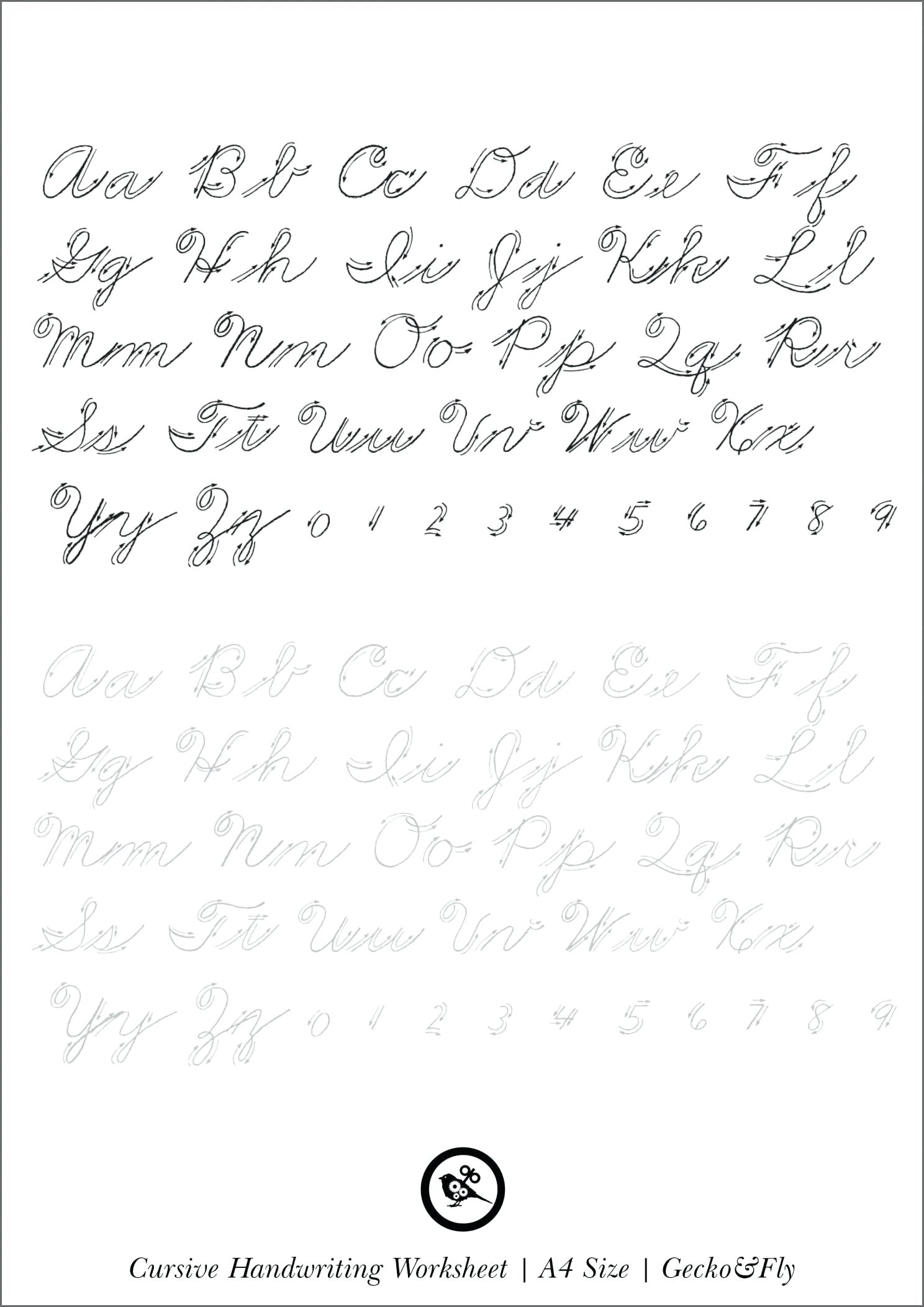 Printable Cursive Handwriting Worksheet Generator