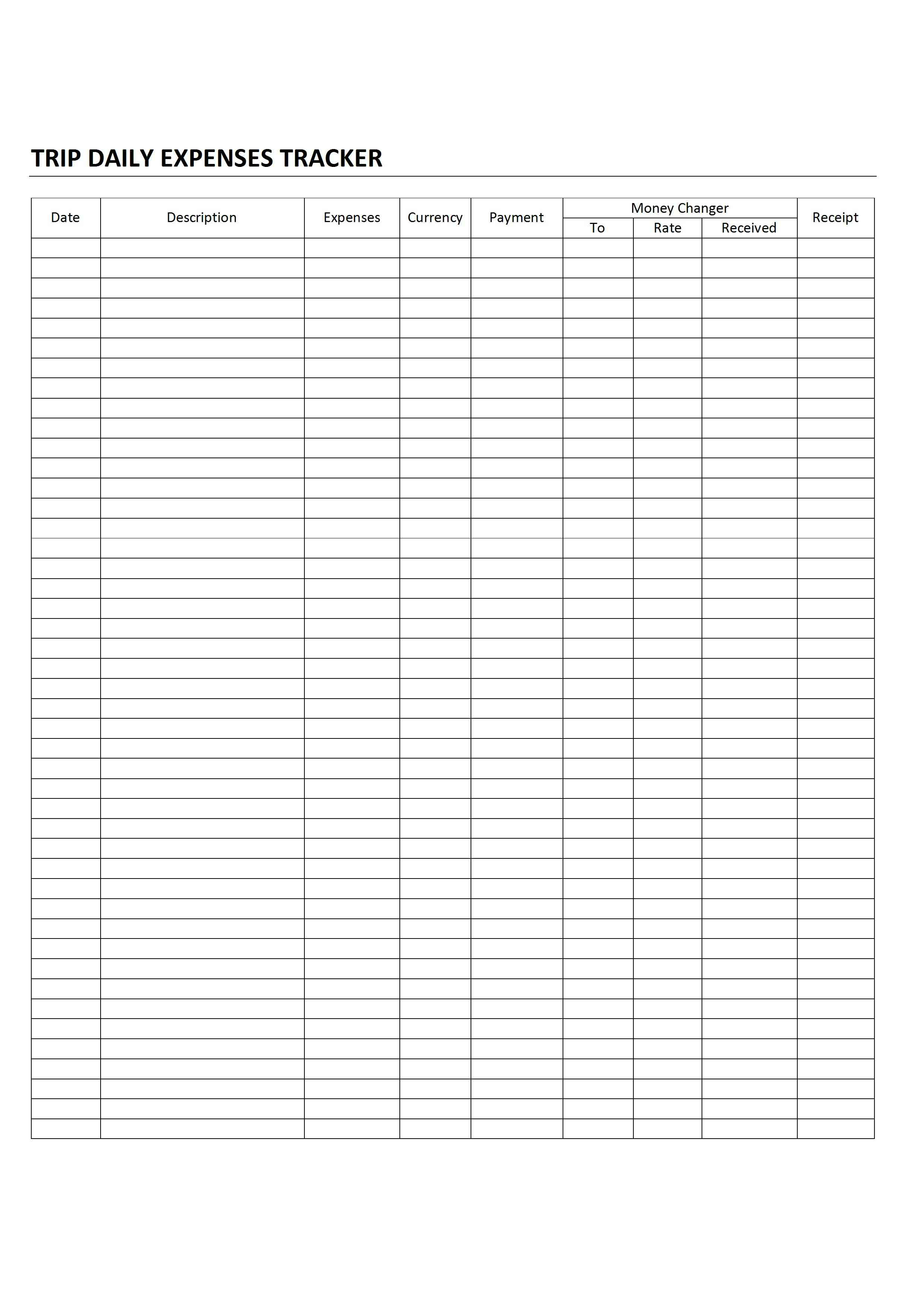 Printable Daily Budget Template | Camisonline | Daily Budget Worksheet Printable