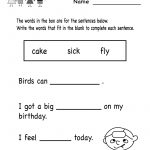 Printable Kindergarten Worksheets | Free Printable Grammar Review | Bilingual Worksheets Printable