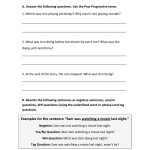 Printable Story And Worksheet To Practice The English Past | Past Progressive Tense Worksheets Printable