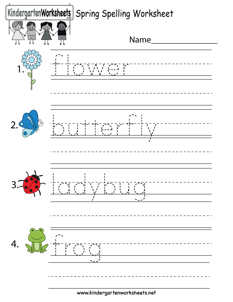 Printable Worksheets For Kids – With Grade 4 English Also Numeracy | Printable Spelling Worksheets For Kindergarten