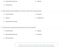 Types Of Government Worksheets Printable