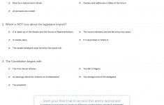 Constitution Printable Worksheets