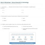 Quiz & Worksheet   Sexual Assault & Criminology | Study | Restorative Justice Printable Worksheets