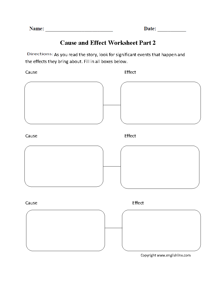 Reading Worksheets | Cause And Effect Worksheets | Free Printable Cause And Effect Worksheets For Third Grade