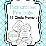 Restorative Circle Prompts | Restorative Practices | Restorative | Restorative Justice Printable Worksheets