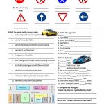 Road Safety, Traffic Signs And Directions Worksheet   Free Esl | Printable Worksheets For Drivers Education
