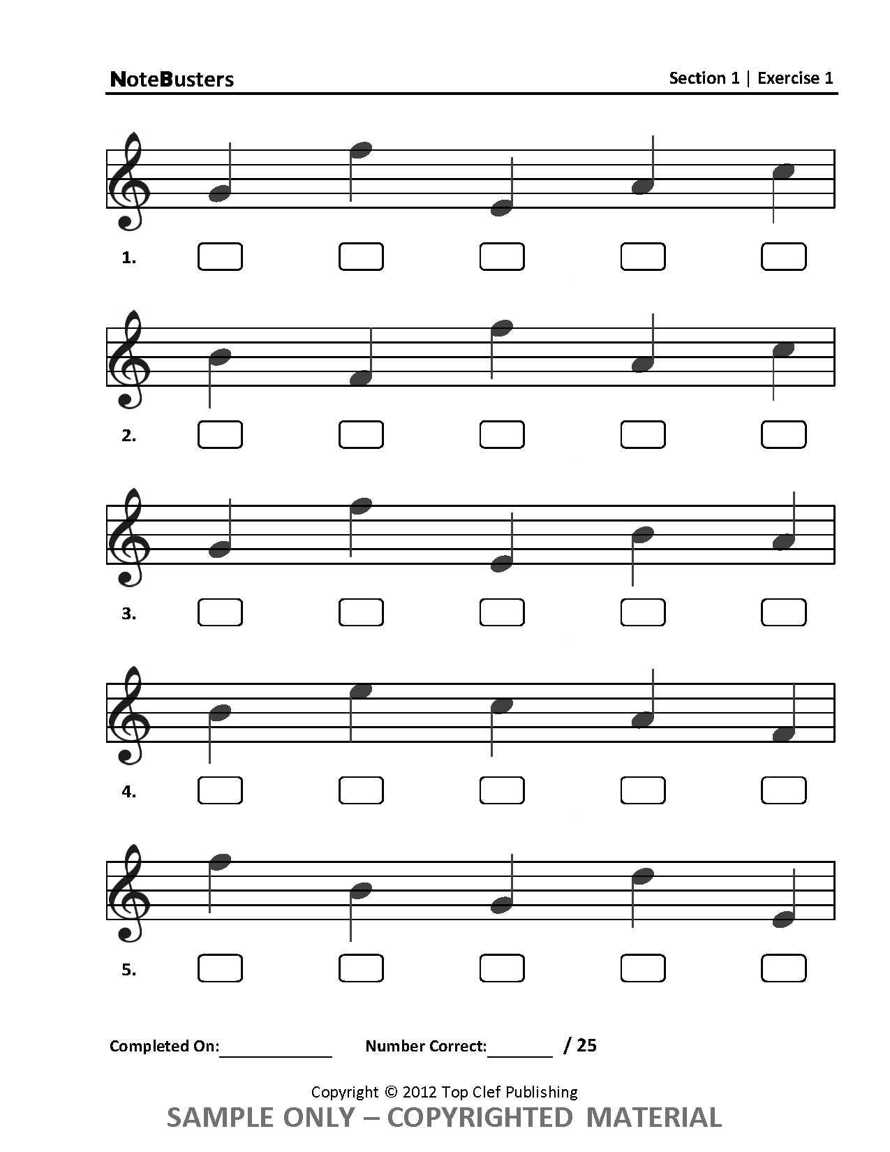 Beginning Music Reading Worksheets