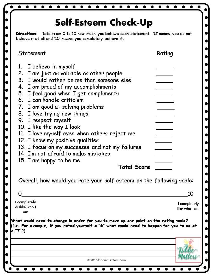 Self Esteem Building Small Group Counseling Lesson Plans And | Self Esteem Printable Worksheets