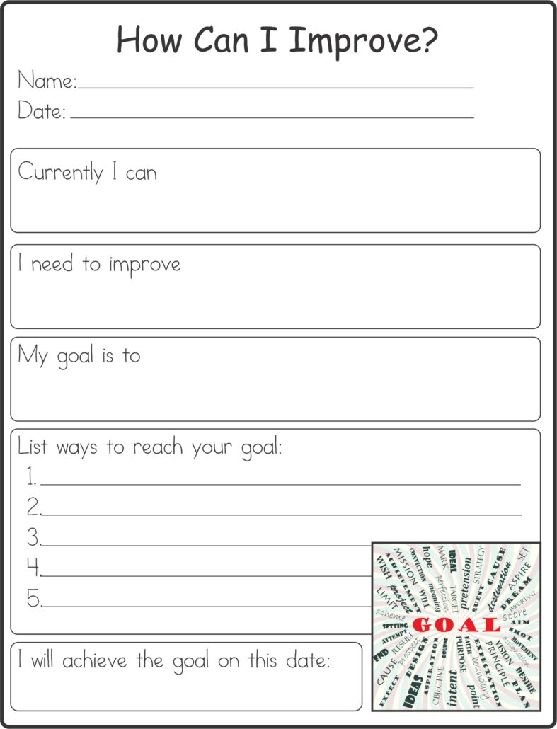 Self Improvement Worksheet - Your Therapy Source | Printable Worksheets For Adults