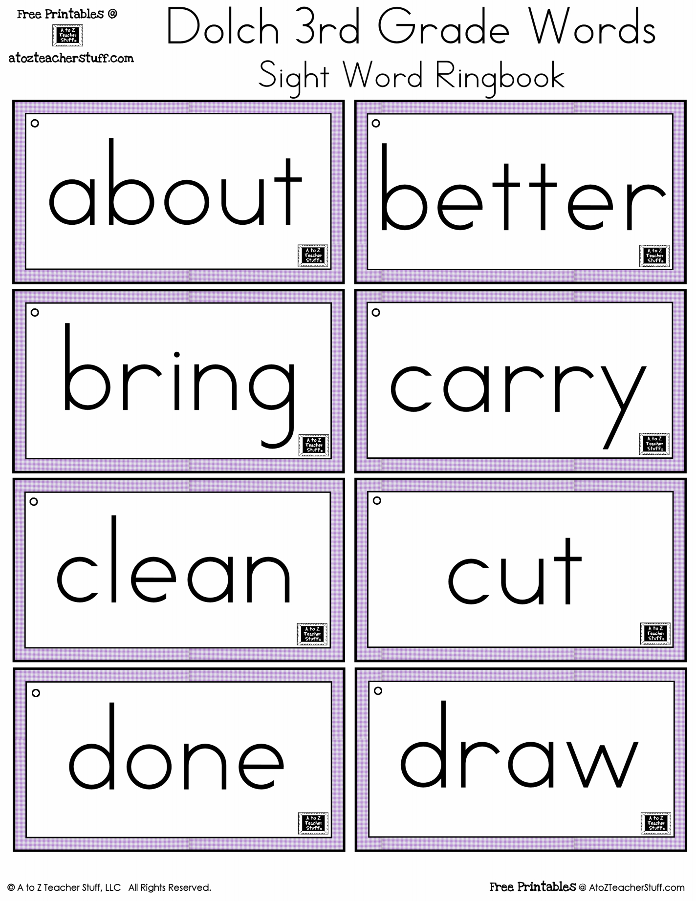Sight Words Printables And Worksheets | A To Z Teacher Stuff | Free Printable First Grade Sight Words Worksheets