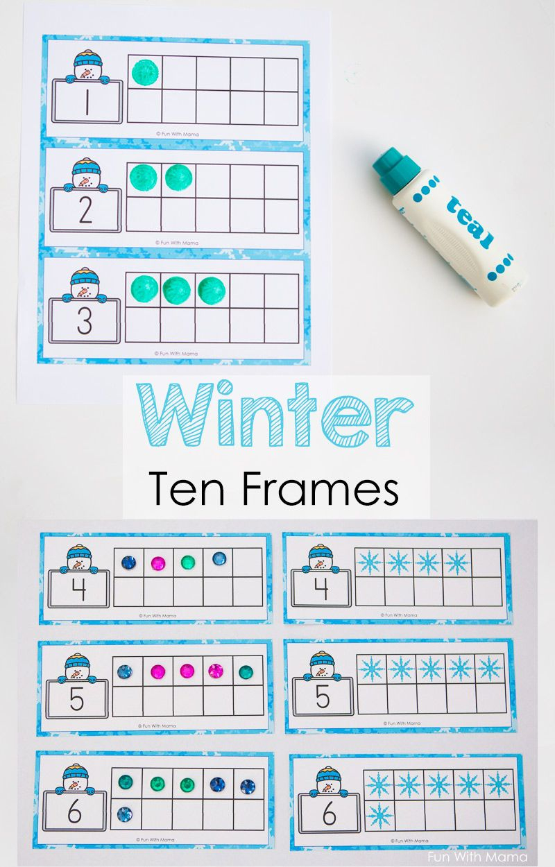 Snowman Winter Ten Frame Printable | Winter Crafts And Learning For | Ten Frame Printable Worksheets