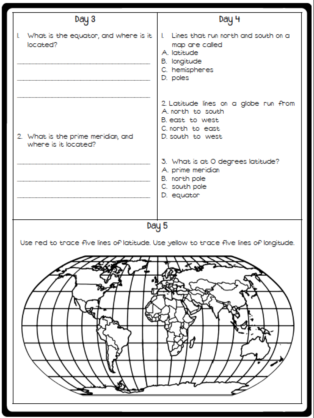 Free Printable Social Studies Worksheets For Grade 5