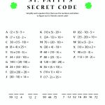 St. Patty's Day Crack The Secret Code Worksheet! Print This One Out | Crack The Code Worksheets Printable Free