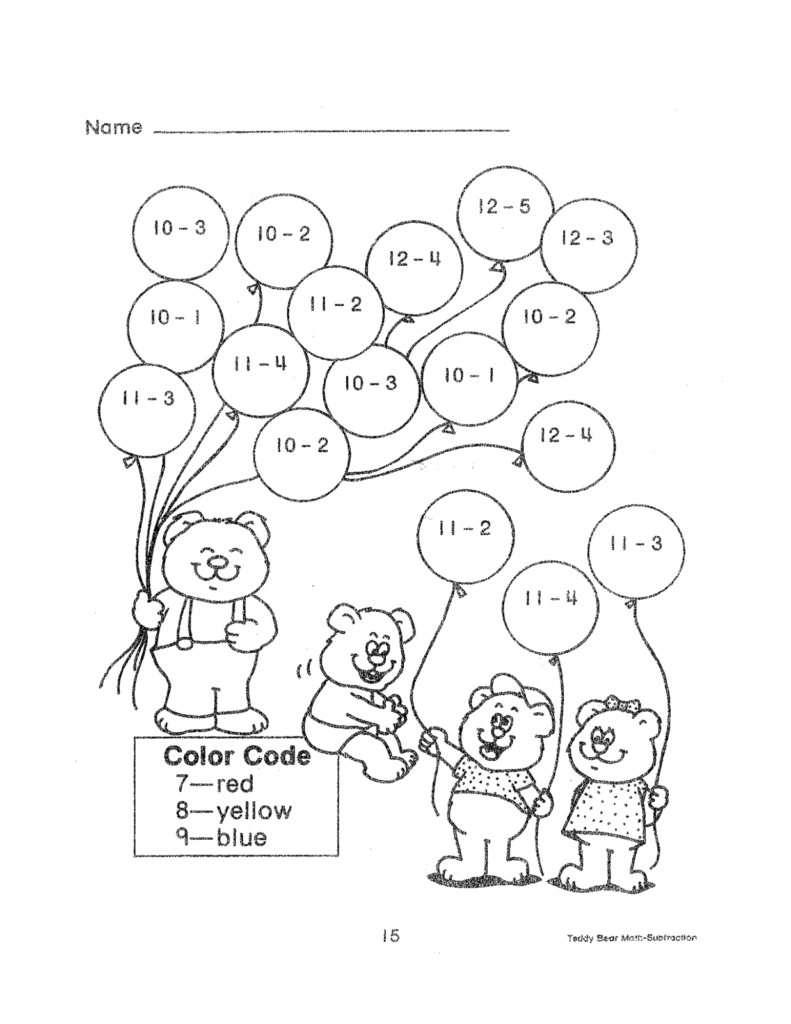 Subtraction Worksheets | Educational Coloring Pages | 2Nd Grade | Free Printable Math Coloring Worksheets For 2Nd Grade