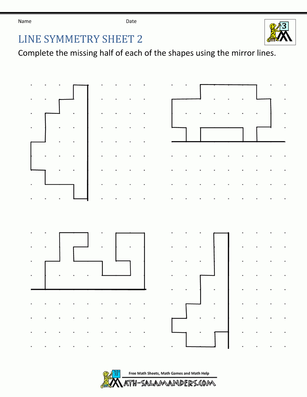 Symmetry Worksheets | Printable Symmetry Worksheets