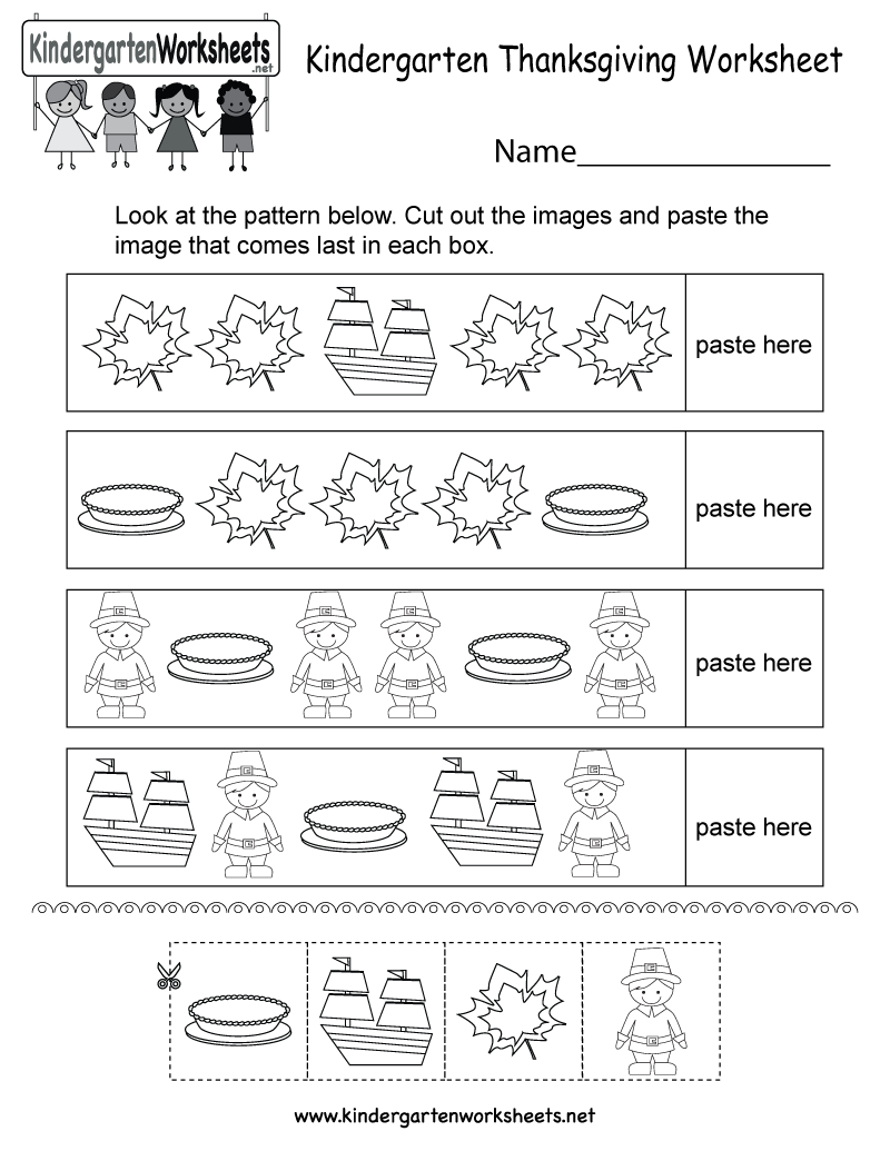 Thanksgiving Worksheet - Free Kindergarten Holiday Worksheet For Kids | Free Printable Preschool Thanksgiving Worksheets