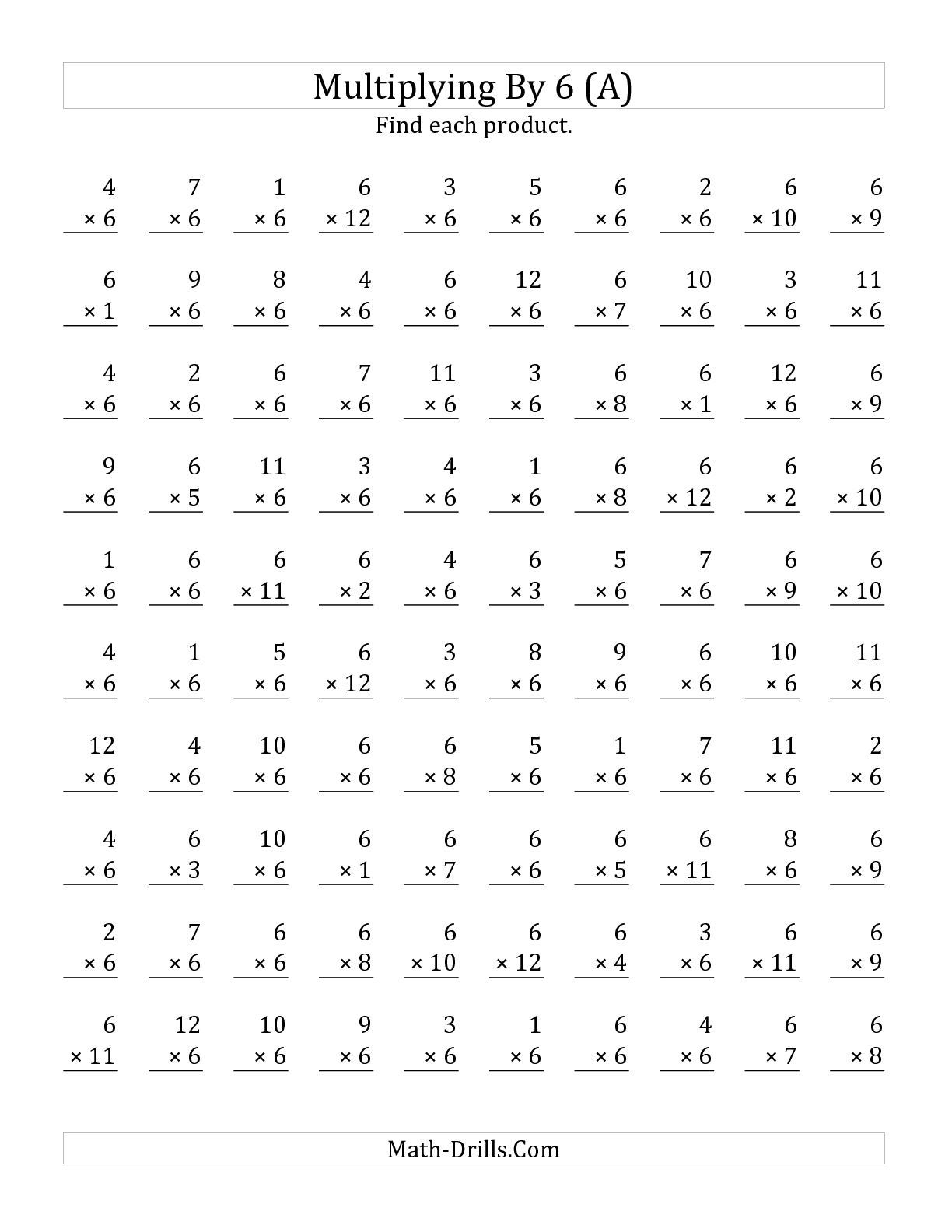 Multiplication Worksheets 1 12 Printable Printable Worksheets