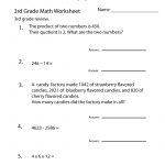 Third Grade Math Practice Worksheet   Free Printable Educational | 3Rd Grade Language Arts Worksheets Free Printable