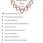 Top 10 Reasons Why I Love My Mom Worksheet   Free Esl Printable | Are You My Mother Printable Worksheets