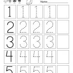 Traceable Numbers Worksheet   Free Kindergarten Math Worksheet For Kids | Numbers Printable Worksheets