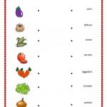 Vegetables And Fruits Match Worksheet   Free Esl Printable | Vegetables Worksheets Printables