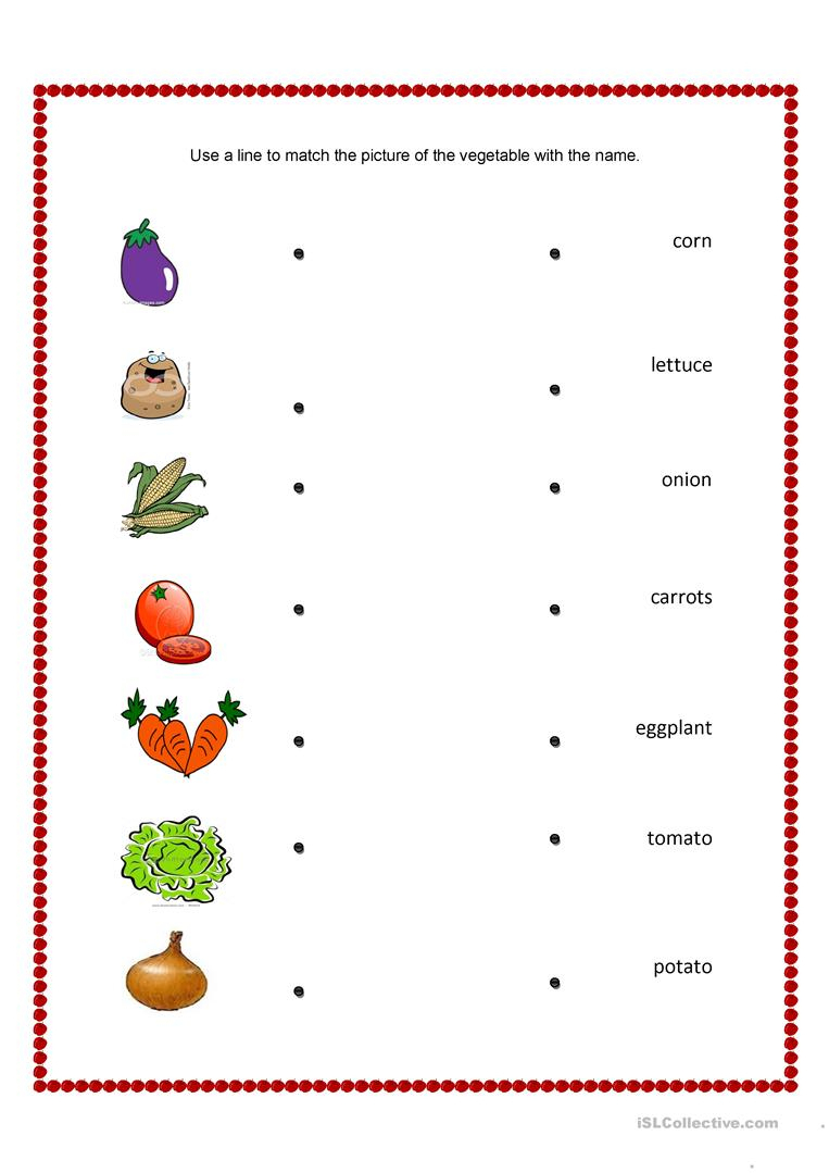 Fruits and vegetables matching game