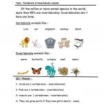 Vertebrate & Invertebrate Worksheet   Free Esl Printable Worksheets | Free Printable Worksheets On Vertebrates And Invertebrates