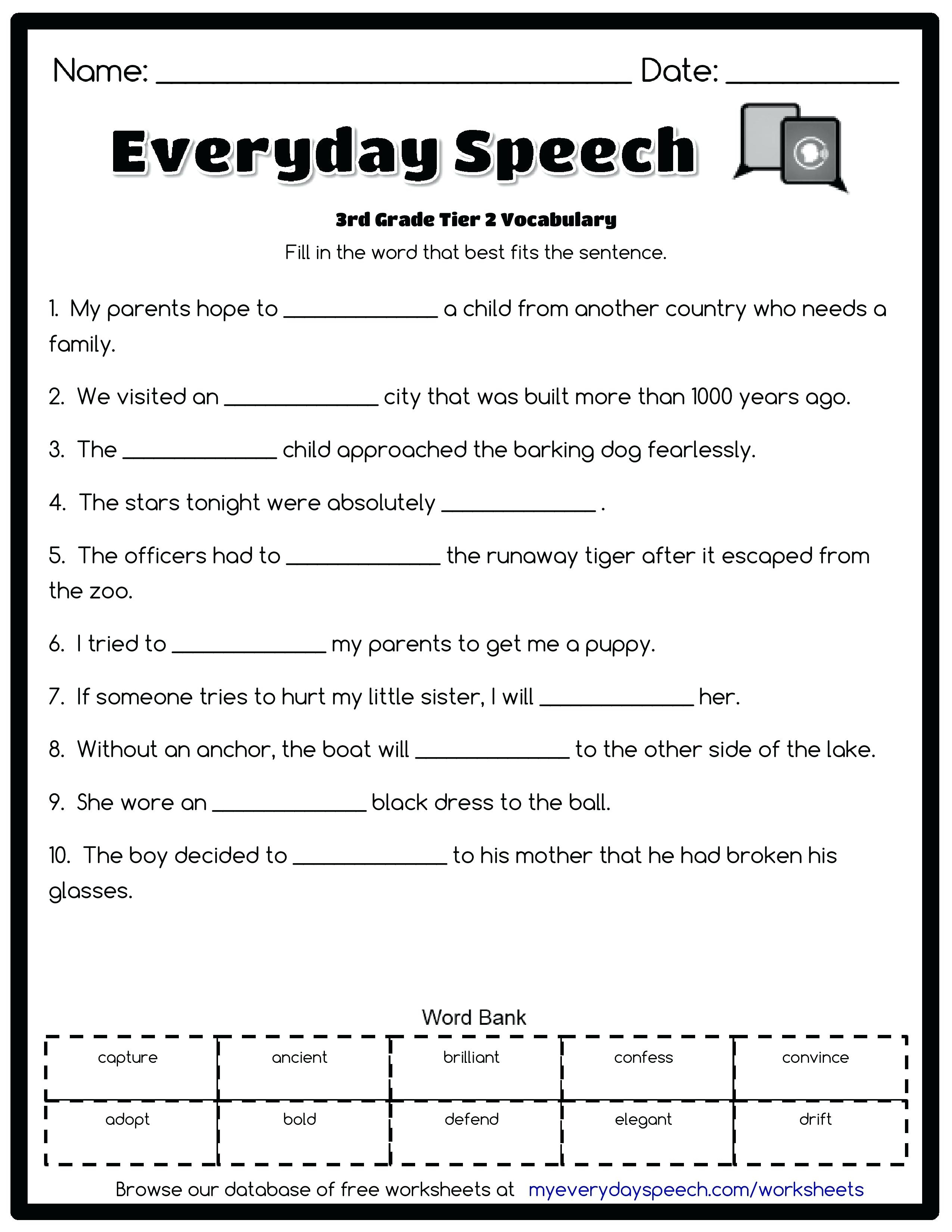 Vocabulary For 3Rd Grade Grade Its Or Its Worksheet Geometry | Free Printable Vocabulary Worksheets For 3Rd Grade
