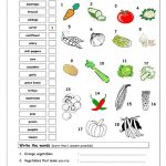 Vocabulary Matching Worksheet   Vegetables Worksheet   Free Esl | Vegetables Worksheets Printables