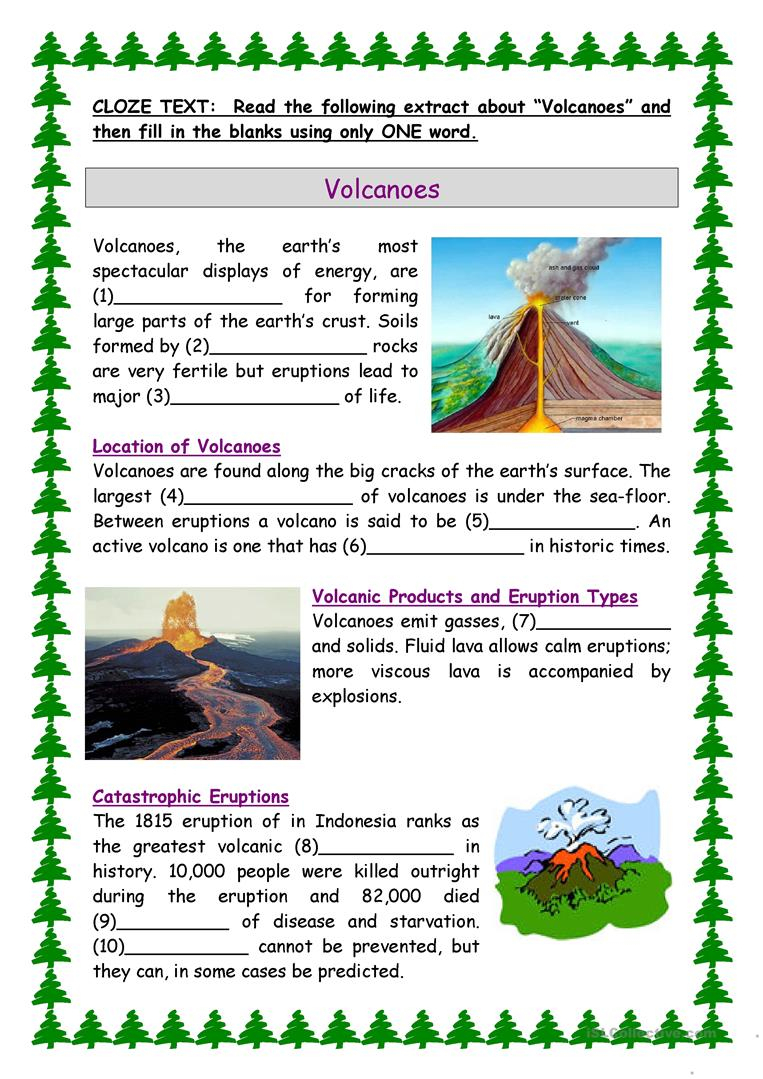 Printable Volcano Worksheets Printable Worksheets 