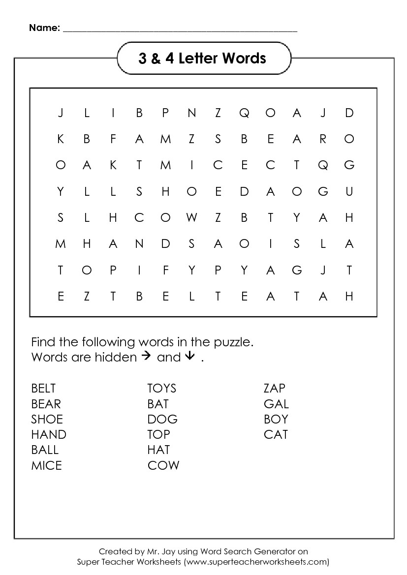 Word Search Puzzle Generator | Free Printable Math Word Search Worksheets